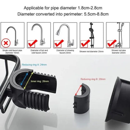 Adjustable Bathroom Faucet Storage Rack Drainage Shelf Kitchen Bathroom Sponge Dish Cloth Sponge Flannel Rack Shower