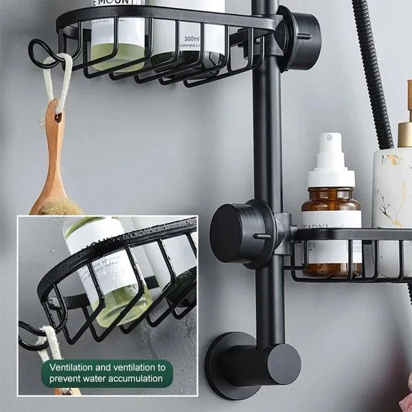 Adjustable Bathroom Faucet Storage Rack Drainage Shelf Kitchen Bathroom Sponge Dish Cloth Sponge Flannel Rack Shower