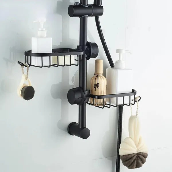 Adjustable Bathroom Faucet Storage Rack Drainage Shelf Kitchen Bathroom Sponge Dish Cloth Sponge Flannel Rack Shower