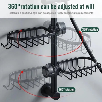 Adjustable Bathroom Faucet Storage Rack Drainage Shelf Kitchen Bathroom Sponge Dish Cloth Sponge Flannel Rack Shower