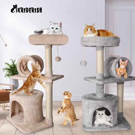 83CM Luxury Large Multi-level Cat Tree Scratching Post Kitten Climbing Tower Activity Centre Cat Toy