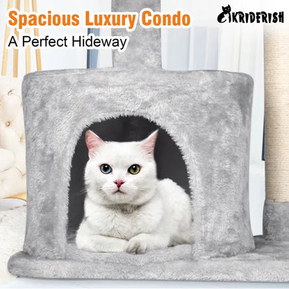 83CM Luxury Large Multi-level Cat Tree Scratching Post Kitten Climbing Tower Activity Centre Cat Toy