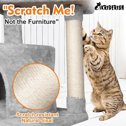 83CM Luxury Large Multi-level Cat Tree Scratching Post Kitten Climbing Tower Activity Centre Cat Toy