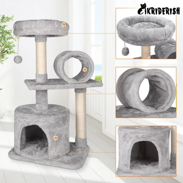 83CM Luxury Large Multi-level Cat Tree Scratching Post Kitten Climbing Tower Activity Centre Cat Toy