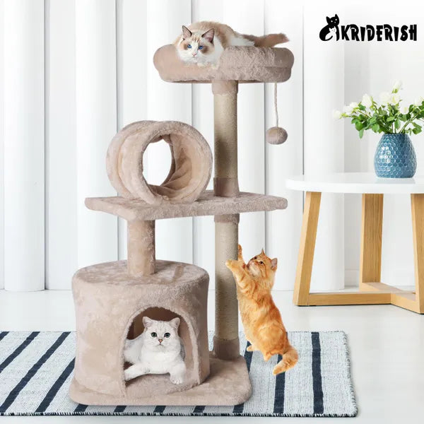 83CM Luxury Large Multi-level Cat Tree Scratching Post Kitten Climbing Tower Activity Centre Cat Toy