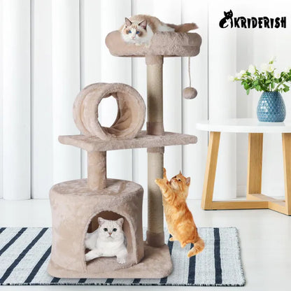 83CM Luxury Large Multi-level Cat Tree Scratching Post Kitten Climbing Tower Activity Centre Cat Toy