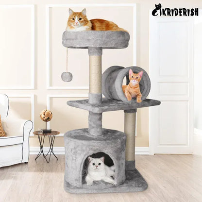 83CM Luxury Large Multi-level Cat Tree Scratching Post Kitten Climbing Tower Activity Centre Cat Toy