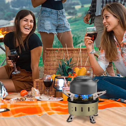 Camping Gas Stove, Adjustable & Folding Outdoor Gas Burner Portable Windproof Backpacking 1300W