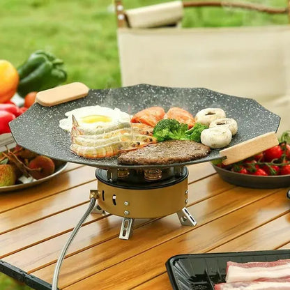 Camping Gas Stove, Adjustable & Folding Outdoor Gas Burner Portable Windproof Backpacking 1300W