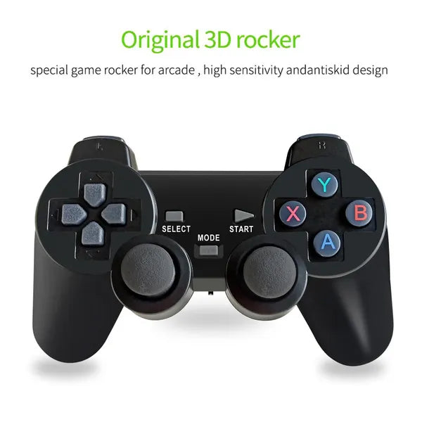 Old School Retro Classic Wireless Video Game Console 4K HD TV 64GB -10000 + Vintage Games