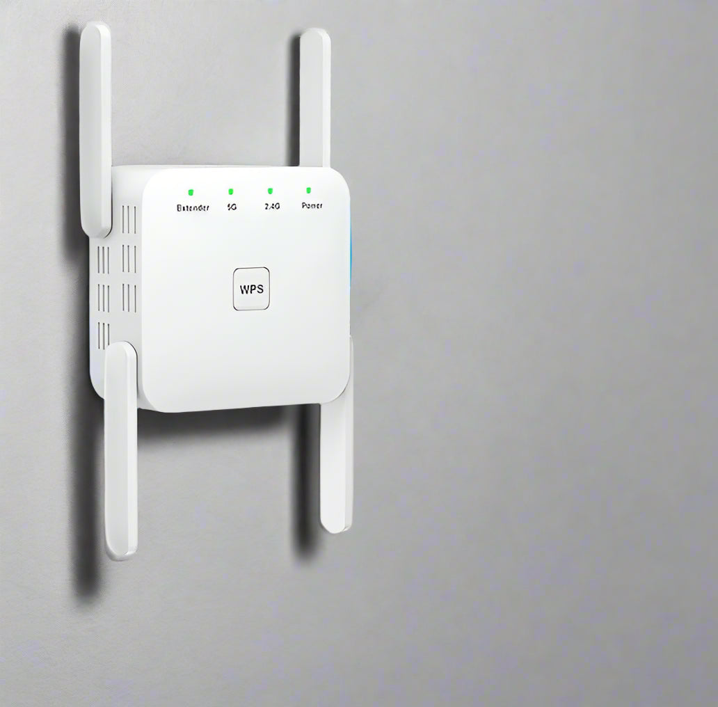 1200Mbps WiFi Repeater 4-Antenna Wi-Fi Amplifier Signal Booster Wireless AP Access Point 2.4GHz 5.8GHz WiFi Range Extender