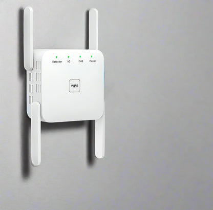 1200Mbps WiFi Repeater 4-Antenna Wi-Fi Amplifier Signal Booster Wireless AP Access Point 2.4GHz 5.8GHz WiFi Range Extender
