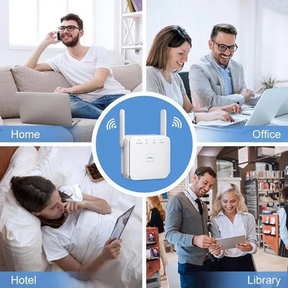 1200Mbps WiFi Repeater 4-Antenna Wi-Fi Amplifier Signal Booster Wireless AP Access Point 2.4GHz 5.8GHz WiFi Range Extender