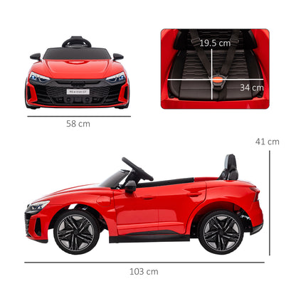 Audi RS E-Tron GT Licensed 12V Kids Electric Toy Sports Car Remote Horn Music