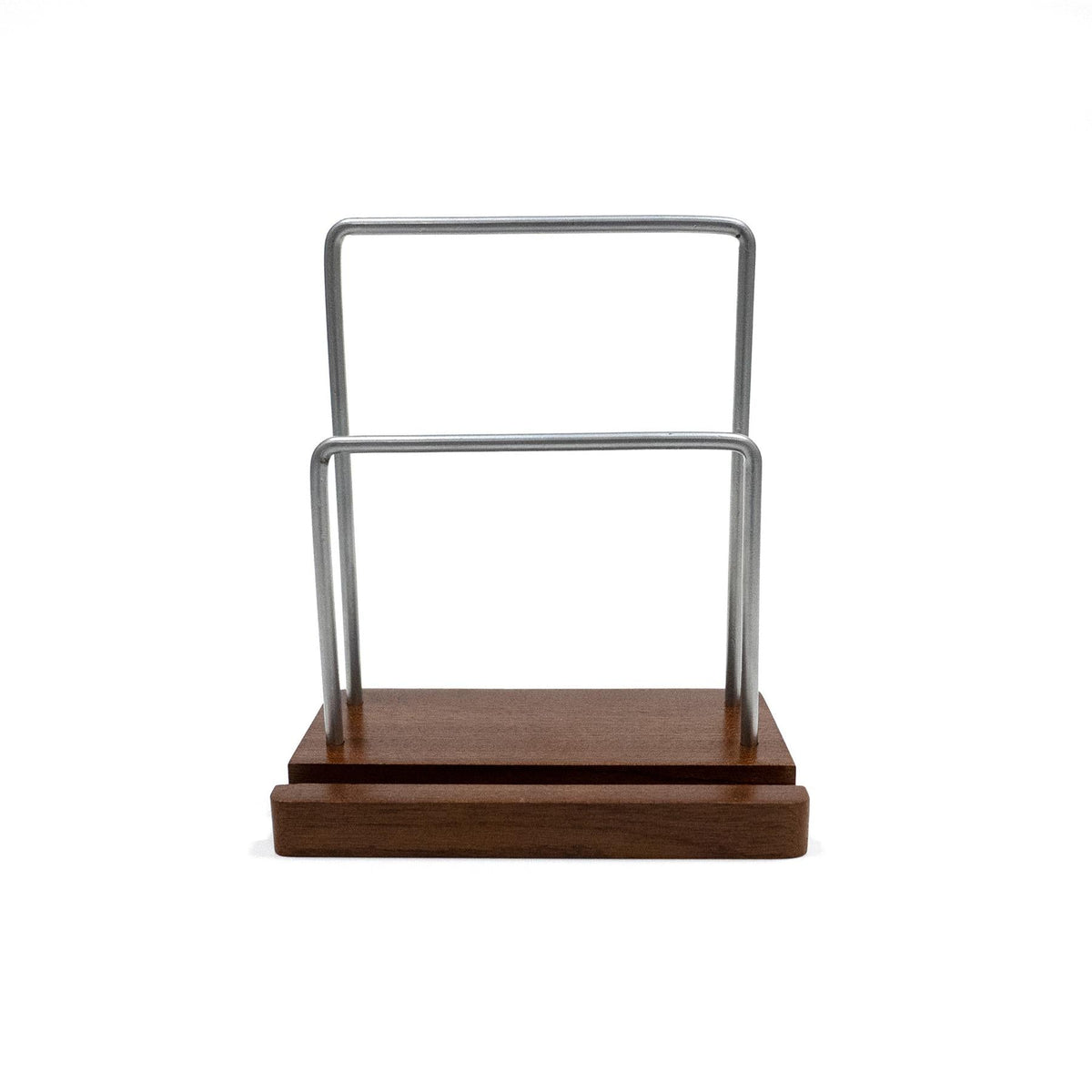 Maison & White Vinyl LP Display Stand & Shelf | Walnut & Metal | 17x10x20cm | Wall Mount or Freestanding | Felt-Backed | 2-Year Guarantee | Record Display