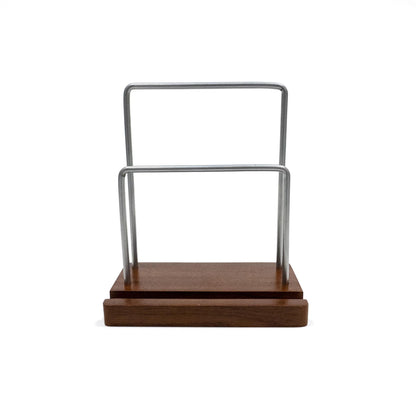Maison & White Vinyl LP Display Stand & Shelf | Walnut & Metal | 17x10x20cm | Wall Mount or Freestanding | Felt-Backed | 2-Year Guarantee | Record Display