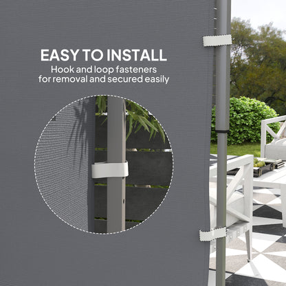 Outsunny 195 x 295cm Replacement Gazebo Sidewall - Grey / Green / Black / Beige