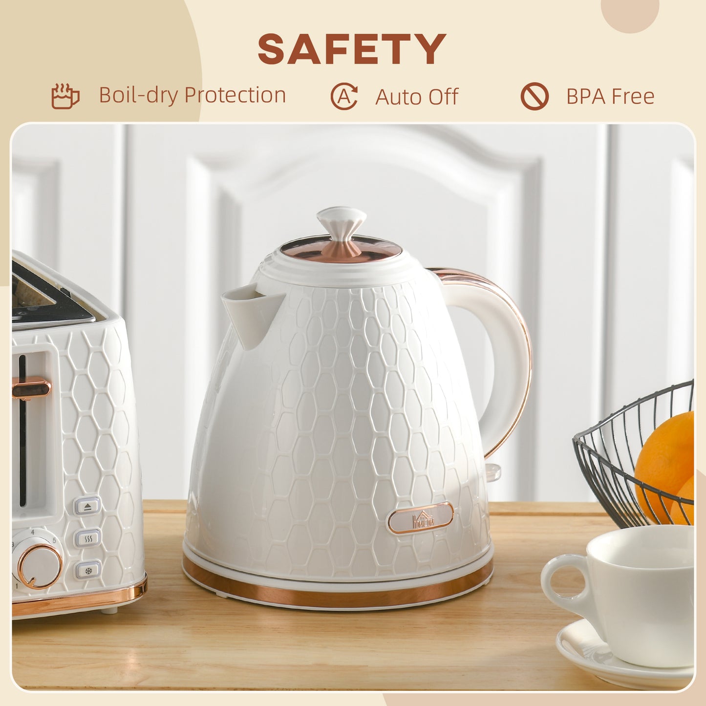 3kW Rapid Boil Honeycomb Kettle - Cream