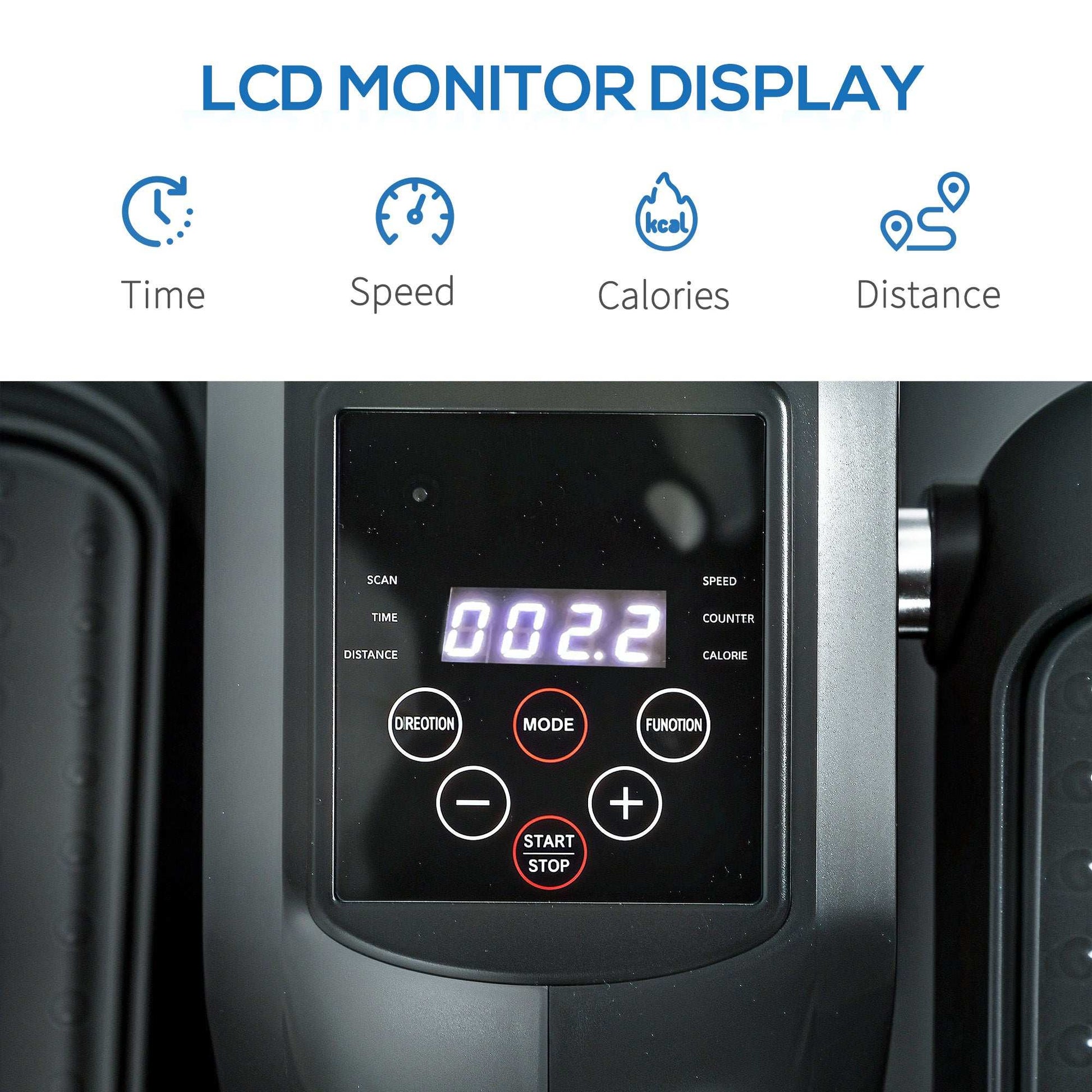 Under Desk Elliptical Machine, Sit Down Pedal Exerciser with Forward and Reverse Motion, 12 Programs, LCD Monitor, Compact with Remote Control