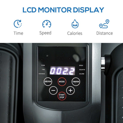 Under Desk Elliptical Machine, Sit Down Pedal Exerciser with Forward and Reverse Motion, 12 Programs, LCD Monitor, Compact with Remote Control