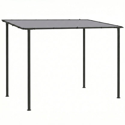 3x1.8m Lean-To Garden Pergola | UPF30+ Canopy | Sloped Roof & Drainage | Metal Frame | Grey
