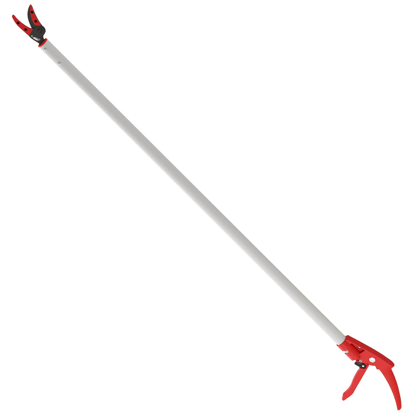 Outsunny 120 cm Tree Pruner, Tree Lopper Long Handled, Lightweight & Strong, Long Reach Tree Trimmer with Aluminium Pole for Fruit Picking and Pruning