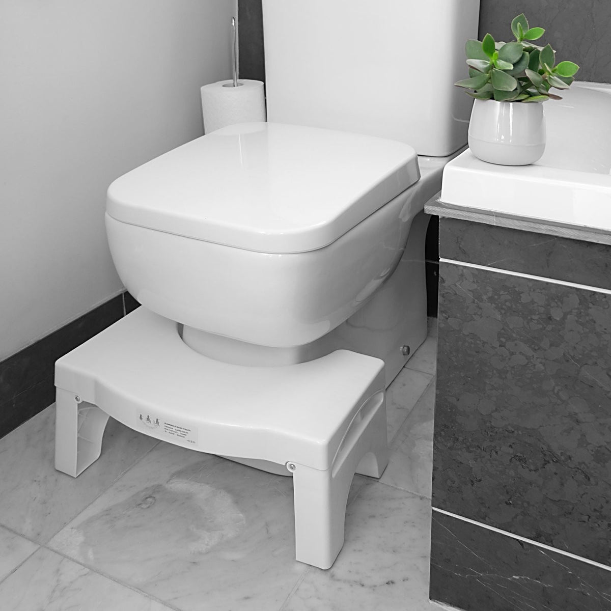 Pukkr Squatting Folding Toilet Stool with Non-Slip Feet | Doctor-Recommended Squat Position | Constipation IBS Haemorrhoids | Child Toilet Transition | Folds Flat 41x25x9cm | 2-Year Warranty
