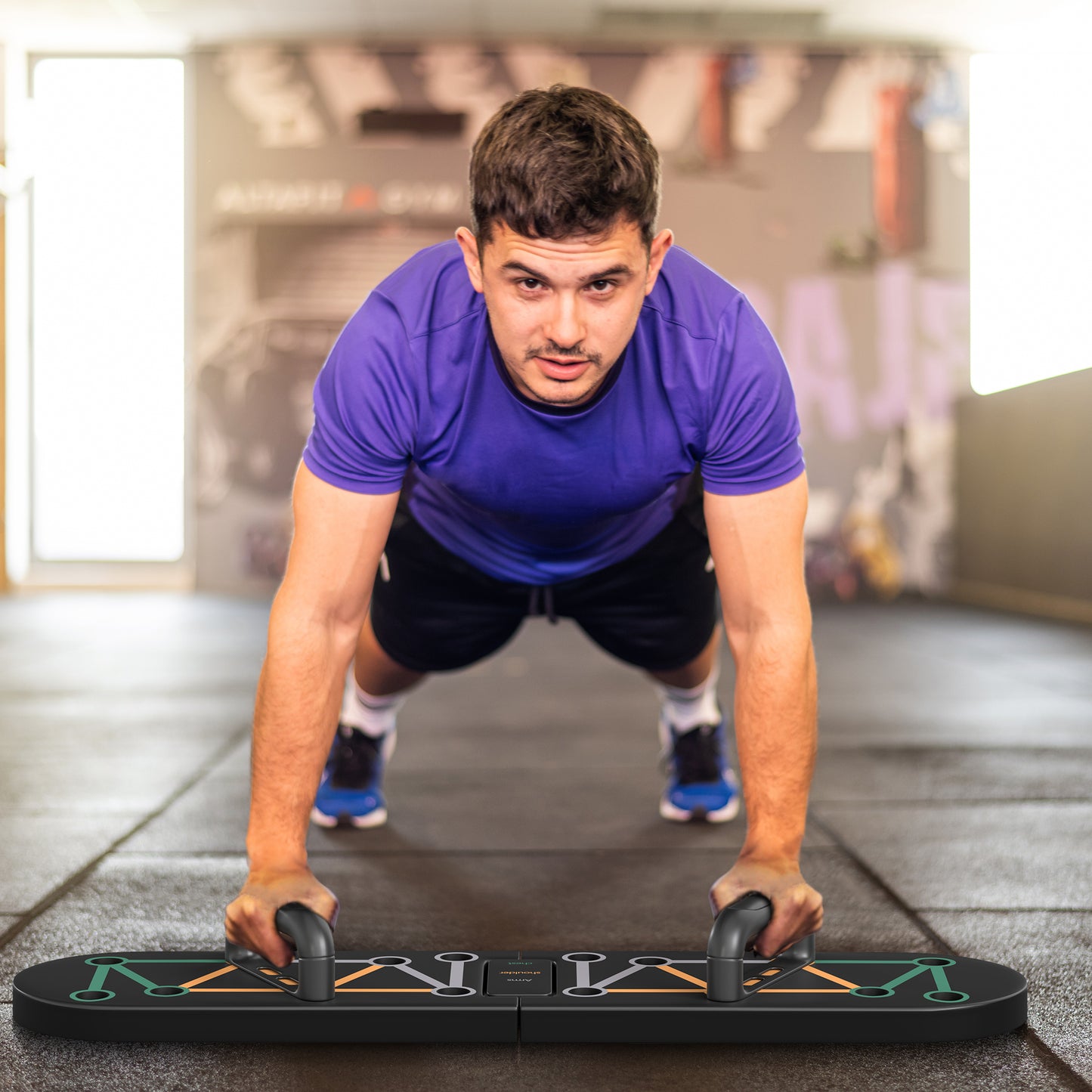 Foldable Push Up Board, 11-in-1 Press Up Board, Portable Pushup Stand with Non-slip Pads, Multi-function Home Gym Equipment for Arm, Shoulder