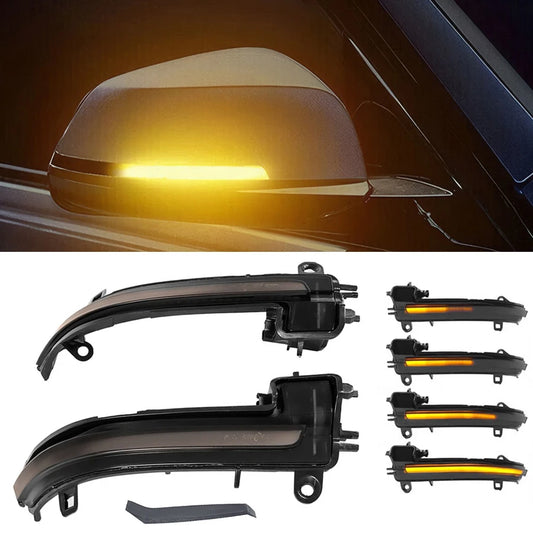 2Pcs LED Mirror Turn Signal Light Waterproof Exterior Mirror Turn Signal Lamp OE 63137280771 63137280772 for Car Light Supplies