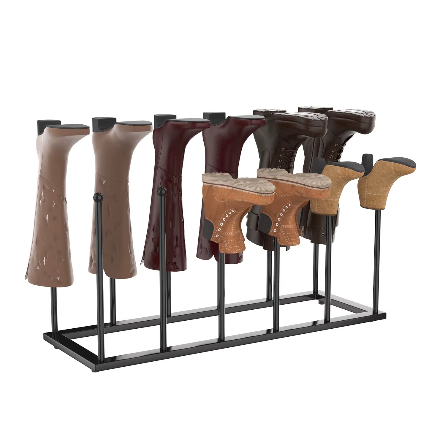 Shoe Rack Boot Storage Free Standing, 71 X 25 X 43CM Pirate Boots Stand 6 Pair Wellington Boot Holder, for Indoor/Outdoor Use