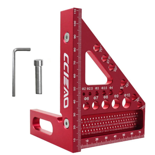 3D Multi-Angle Measuring Ruler, 45/90 Degree Aluminium Alloy Woodworking Square Protractor For Engineer Carpenter