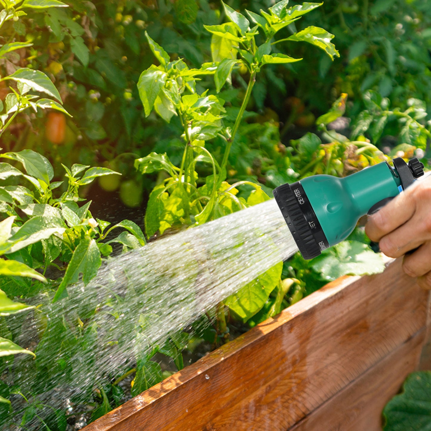 Wall Mounted Retractable Garden Hose Reel | 20+2m | Auto Rewind & Lockable | 7-in-1 Spray Nozzle | 180° Swivel | UV-Resistant PP | 8 Bar Working Pressure | 48x20x42cm | Green