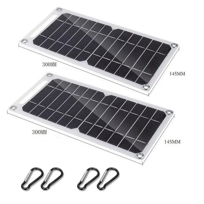 Solar Panel 5V USB Type-C Charge Portable Flexible Kit Lightweigh Mini System for Phones Car Camping Hiking Power Banks IP65