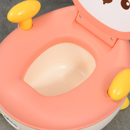 ZONEKIZ Baby Potty Training Toilet with Splash Guard, Anti-Tip Feet, Side Handles, Easy to Clean