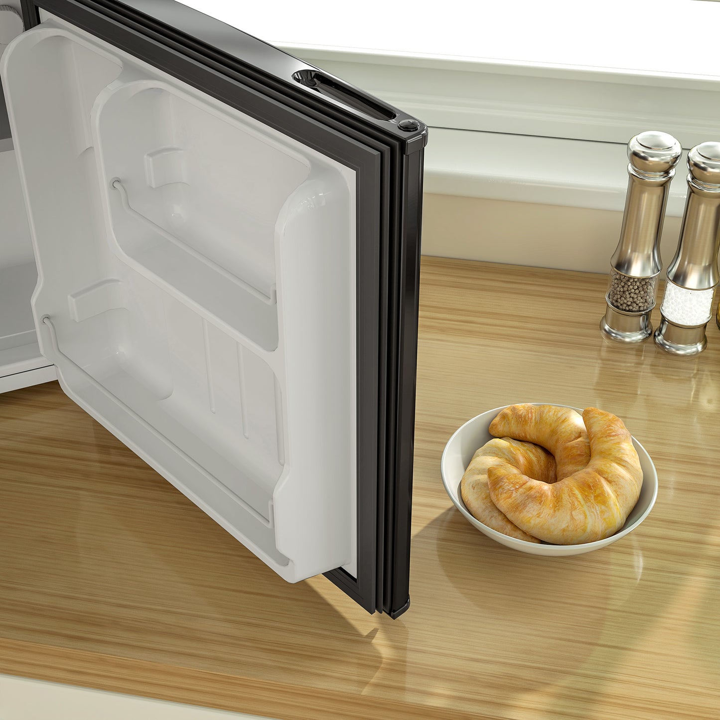 46 Litre Lockable Countertop Fridge - Black