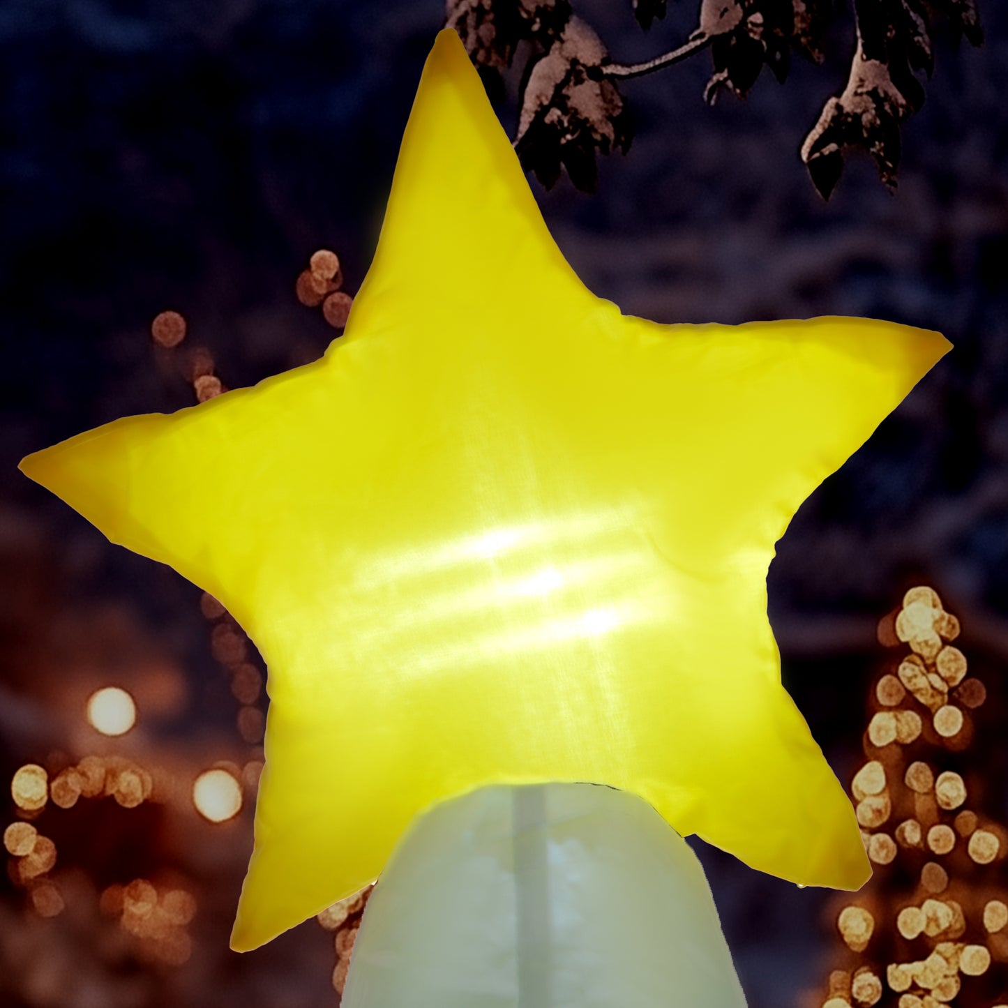 7ft Christmas Inflatable Decoration Santa Claus And Christmas Tree with Rotating Magic Ball Light, Blow-Up Outdoor LED Yard Display