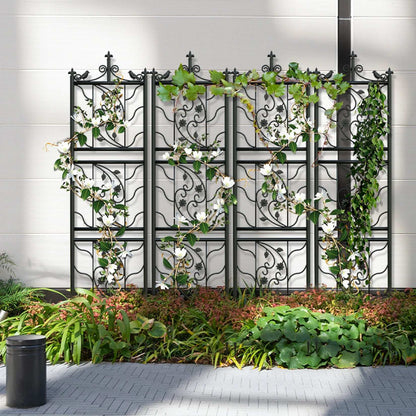 trellis for climbing plants uk Outdoor Garden Trellis Decorative Tall Metal Fence Black Lattice Panel – Adams Allsorts