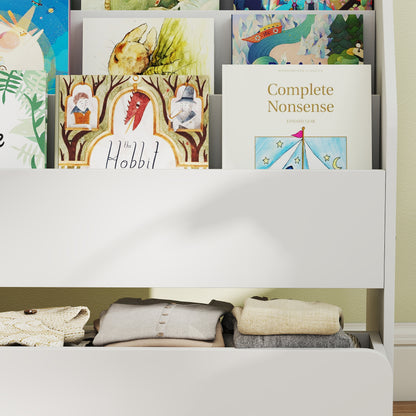 AIYAPLAY Toy Storage Unit, 3-Tier Toy Organiser Shelf with 6 Removable Storage Bins for Bedroom, Nursery, Multicolour