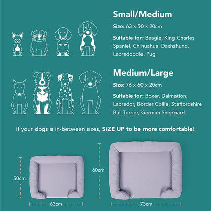 Kally Sleep Luxury Orthopaedic Ultimate Memory Foam Dog Cat Pet Bed Pillow - Size Small / Medium Grey