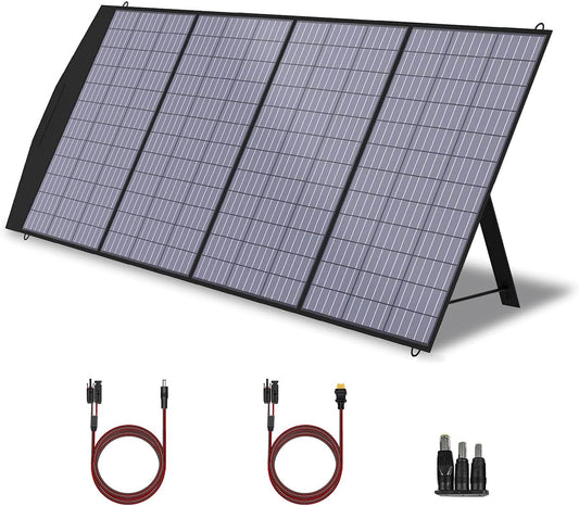 ALLPOWERS 200W Portable Solar Panel for S2000 PRO R600 R1500 R2500 R4000 Power Station, Foldable Monocrystalline Solar Cell Charger Kit