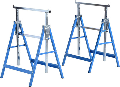 Steel Builders Workers Twin-Set Telescopic Trestle Stand Assist Blue / Black
