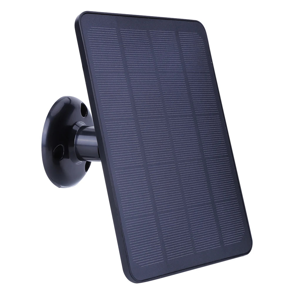 4W 5V Solar Charging Panel Waterproof Solar Battery Charger Adjustable Wall Mount Bracket for Ring Stick Up&Spotlight Camera