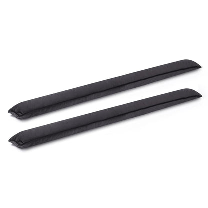 Pukkr Draught Excluders Set of 2 Black | Microfibre | 84cm Long | Fits Doors & Windows | No Assembly | Energy Saving | Reduces Heat Loss | 2-Year Warranty