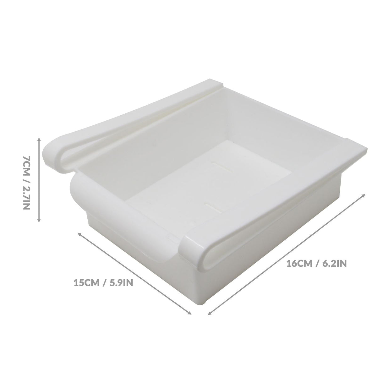 Pukkr Fridge Storage Drawers | Pack of 4 | BPA-Free Plastic | 16x15x7cm | Adjustable Arms | Drainage Holes | Hand Wash | 2-Year Warranty