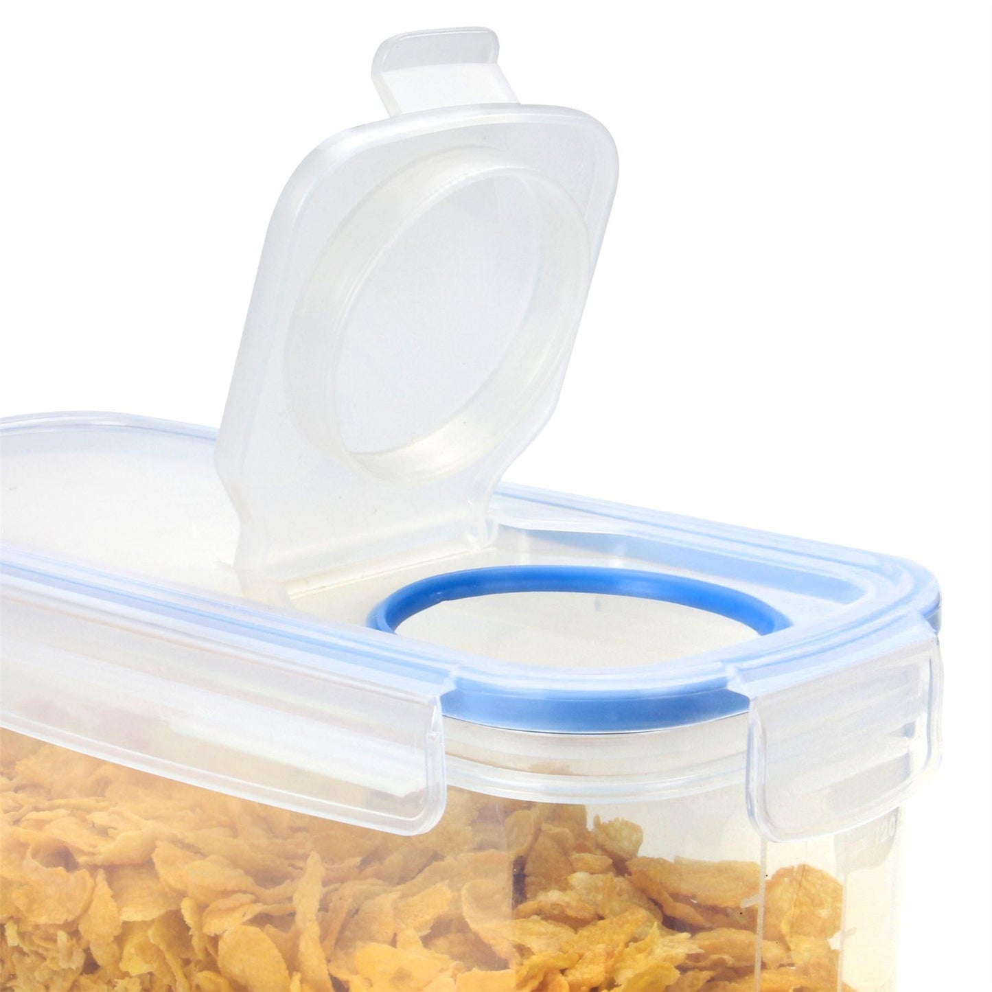 Airtight Cereal Storage Containers | Set of 4 | 2.4L Each | Snap-Lock Lid | Easy-Dispense Opening | Labels & Chalk Pen | 20.5x20.5x8cm | Hand Wash Only | 2-Year Warranty
