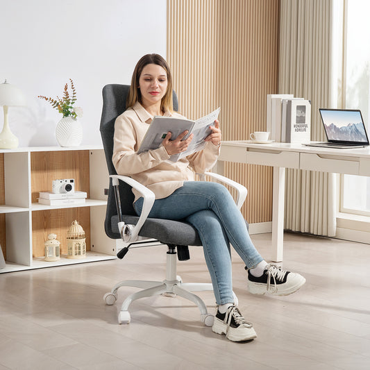 Fabric High Back Office Chair - Grey