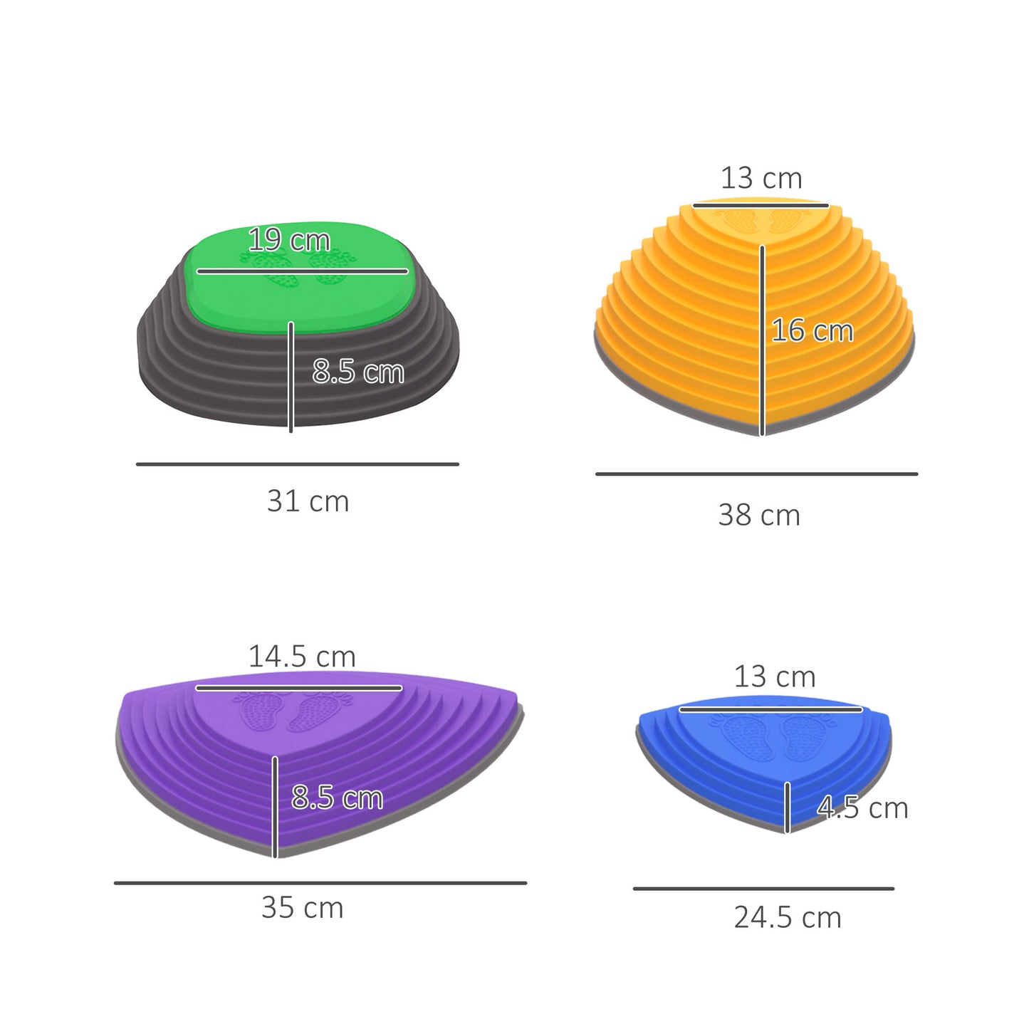 Stepping Stones Kids Balance River Stones 5 Piece Outdoor Indoor, For Obstacle Course, Sensory Play, Stackable, Non-Slip