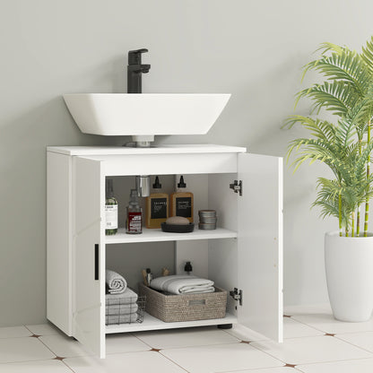 Kleankin Under Sink Cabinet with Shelf - White