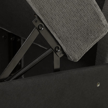 Reversible L-Shaped Corner Sofa | 228 x 164cm | 3-Seater with Lift-Up Storage & Velvet Upholstery | Dark Grey