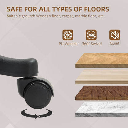 Faux Leather Office Chair - Brown / Grey